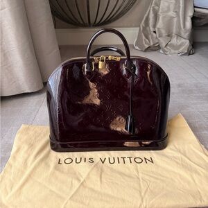 Louis Vuitton Alma GM Amarante Vernis Patent Leather Bag